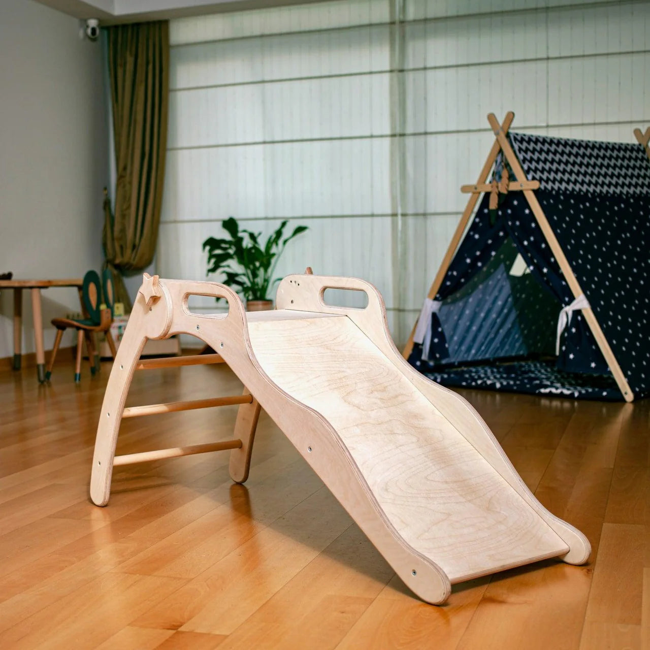 Foldable Wooden Slide - The Nurturing Nook