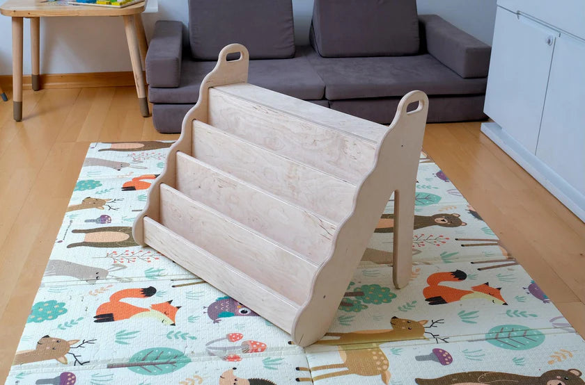 Montessori Bookshelf Wave Design | Small - Medium -Large Size