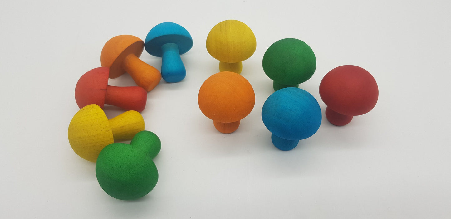 Color mushroom set of 10